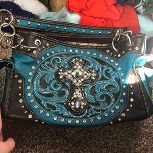 Western style cross purse